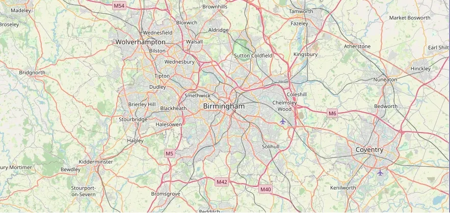 Map of the Birmingham area we cover